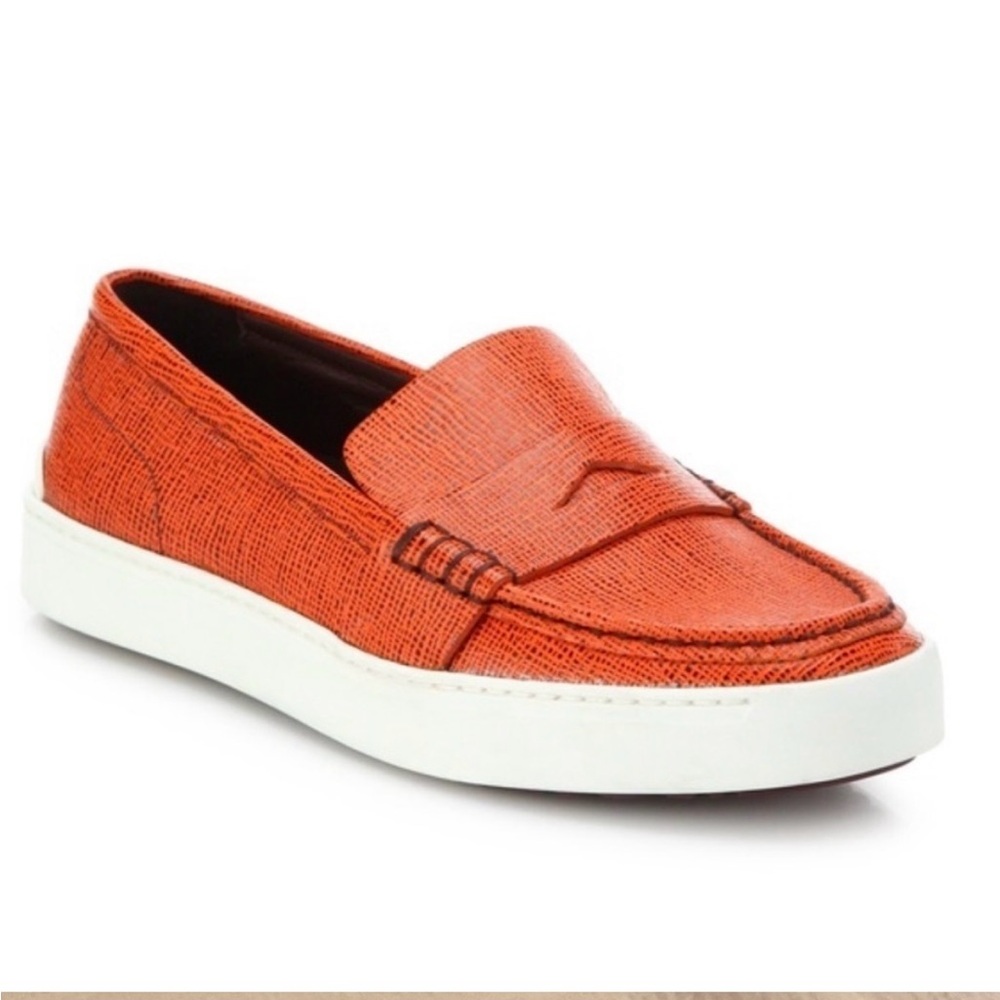 Rag & Bone Orange/red White Penny Loafers